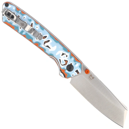 Kizer Madrac Knife Vortex Micarta, Satin 14C28N by Matteo Pignatelli (V3693BSA2)