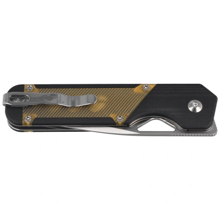 Kizer Militaw Knife Black G10 / Yellow PEI, Satin 154CM by Jonathan Styles (V3634C1)
