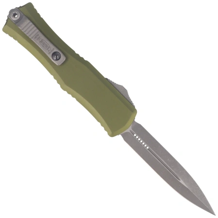 Nóż automatyczny OTF Microtech Hera II Mini D/E OD Green Aluminium, Apocalyptic M390MK by Tony Marfione (1702M-10APOD)