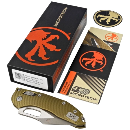 Microtech Stitch Ram-Lok S/E Knife OD Green Fluted G10, Apocalyptic M390MK by Borka Blades and Tony Marfione (169RL-10APFLOD)