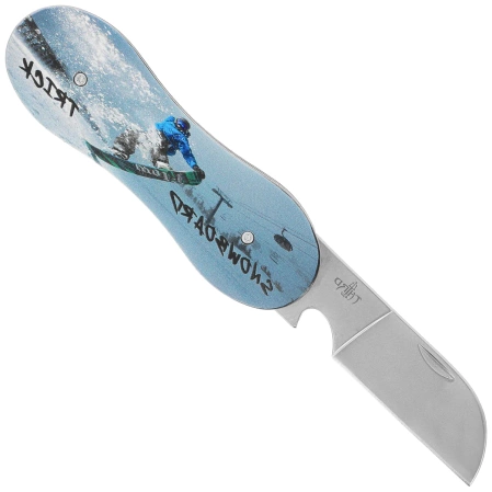 Nóż składany Third Decor Habitat N119E Snowboard Double-Sided 3D Snowboarder Aluminium, Mirror 420 (TH-N119E)