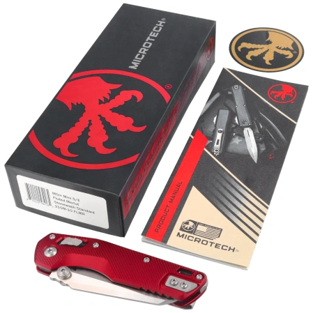 Microtech MSI Ram-Lok Mini S/E Knife Merlot Fluted Aluminium, Stonewashed M390MK by Tony Marfione (210M-10FLMR)