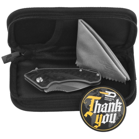 Nóż składany Bestech Goblin Dark Grey Titanium/Carbon Fiber, Stonewashed/Satin CPM S35VN (BT1711E)