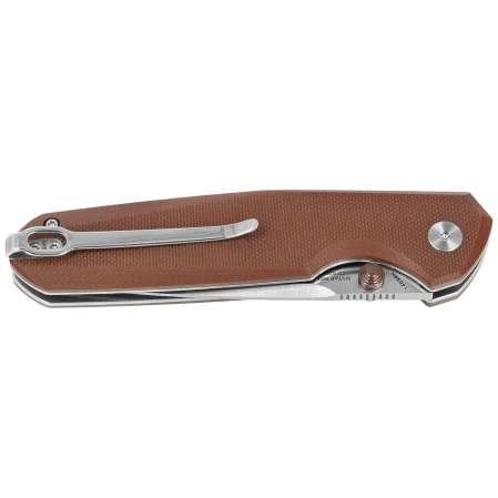 Nóż składany Bestechman Velix Brown G10, Satin/Stonewashed 14C28N by Ostap Hel (BMK07B)