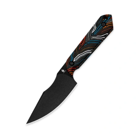 Kizer Mini Harpoon Knife Multicolored G10, Black CPM 3V by Maverick Customs (1040S6)