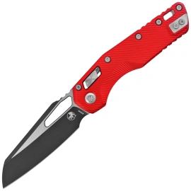 Microtech MSI S/E Knife Fluted Red Aluminum, Black M390MK by Tony Marfione (210-1FLRD)