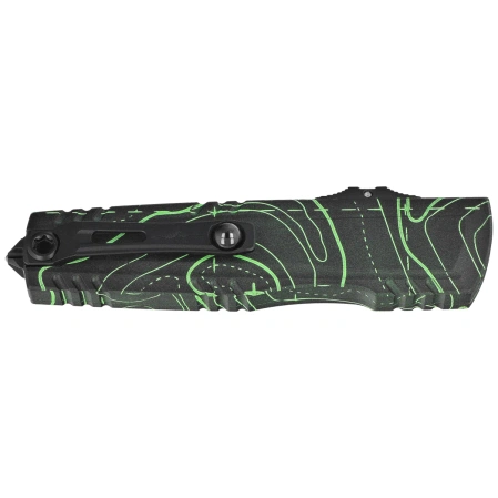 Microtech Luminary ZBP D/E Signature OTF Knife Topographic Night Ops Aluminum, Topographic Night Ops M390MK by Tony Marfione (1270-1TPNOS)