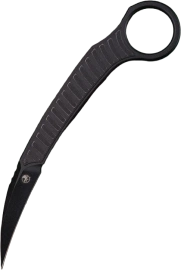 Microtech Feather Signature Knife Distressed Black M390 by Bastinelli (215-1DBKS)
