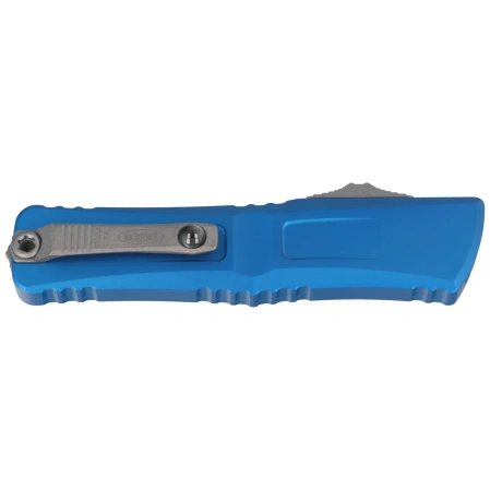 Nóż automatyczny OTF Microtech Combat Troodon Gen III T/E Blue Aluminium, Apocalyptic M390MK by Tony Marfione (1144-10APBL)