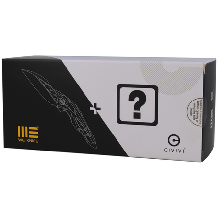 WE Knife Arrakis Champagne Ti / CF, Black M390 by Elijah Isham (906CF-B MYSTERY BOX)