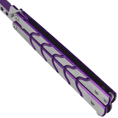 Nóż składany motylek Martinez Albainox Balisong Purple/Brushed Steel, Purple 3Cr13Mov (02158)