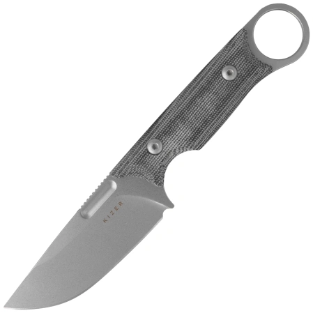 Kizer Cabox Knife Black Micarta, Stonewashed D2 by Jonathan Styles (1048A1)