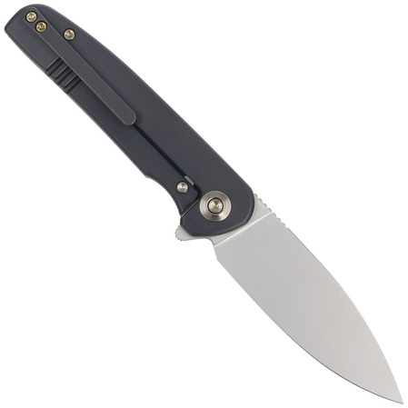 Nóż składany WE Knife Shakan LE No 198/310 Blue Satin Polished Patterned Titanium, Silver Bead Blasted CPM 20CV (WE20052C-1)