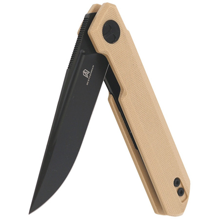 Bestechman Mini Dundee Knife Khaki G10, Black PVD D2 by Ostap Hel (BMK03I)