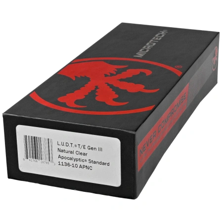 Microtech LUDT Gen III T/E Automatic Knife Natural Clear Aluminum, Apocalyptic M390MK by Tony Marfione (1136-10APNC)