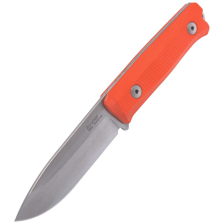 Nóż składany LionSteel Bushcraft G10 Orange, Stone Washed (B40 GOR)