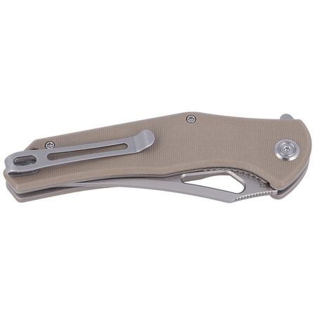 Kubey Phemius KU149B Knife Tan G10, Bead Blasted D2