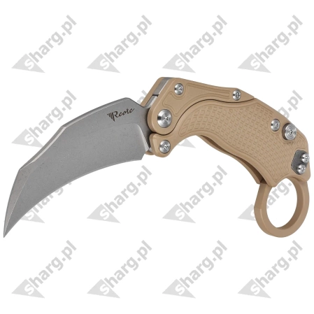 Nóż grawitacyjny Reate EXO-K Gravity Karambit Tan Aluminium, Stonewashed N690