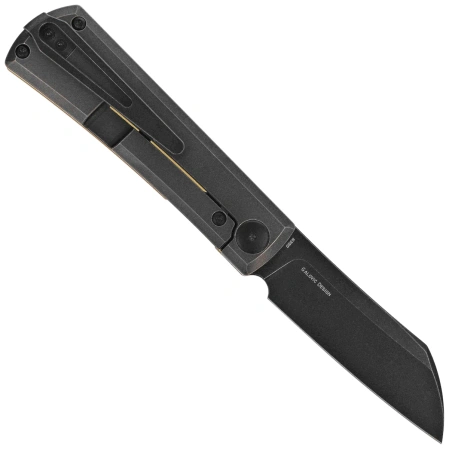 Bestech Bruv Knife Black Bronze Titanium / Ultem, Black Stonewashed M390 by Galovic Design (BT2401C)