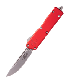 Microtech Scarab II Gen III Executive S/E OTF Knife Red Aluminium, Stonewashed M390MK by Tony Marfione (1176-10RD)