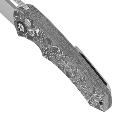 Nóż składany Heretic Pariah Manual White Camo Carbon Fiber, Stonewashed MagnaCut by Tony Marfione Jr.