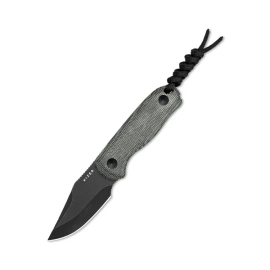 Kizer Drop Bear Fix Knife Black Canvas Micarta, Black Stonewashed AEB-L by Azo (1092A1)