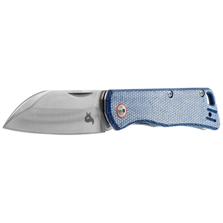 BlackFox Teeny Knife Blue Micarta, Satin D2 (BF-785 MIBL)