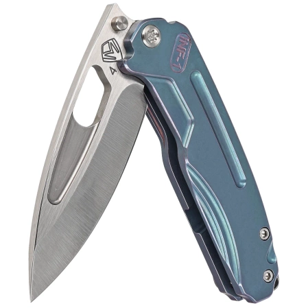Medford Infraction Knife Teal/Violet Multietch Titanium, Tumbled S45VN by Greg Medford