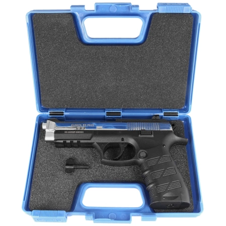 Airgun Set 26: Voltran Ekol ES P92B Blow Back Shiny 4.5 mm Air Pistol, 1400 BBs, 10 CO₂ Cartridges, 100 Targets