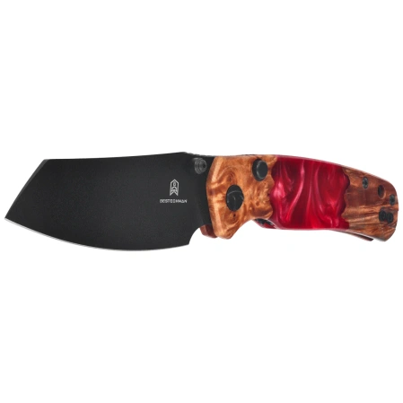 Nóż składany Bestechman Cicada's Wing-TL Red Resin / Wood, Black PVD 10Cr15CoMoV (BMK24-W-1)