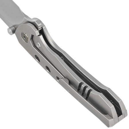 Remette RT-BEE-T Knife w/Titanium Toothpick Gray Titanium, Fine Grinding Pearlescent M390