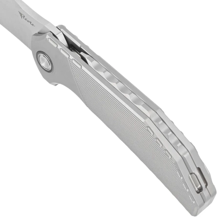 Reate Knife Tiger Stripe Patterns Titanium, Belt Satin M390 by Alvin Lee (TG TSP.SAT)