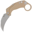 Nóż grawitacyjny Reate EXO-K Gravity Karambit Tan Aluminium, Stonewashed N690