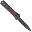 Nóż automatyczny OTF Tekto A7 Zastava D/E Black Aluminium/Red Wood, Black CPM S35VN