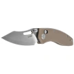 Kubey Caiman Knife Tan G10, Satin San Mai M2 by Maksim Epifantsev (KU421D)