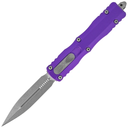Microtech Dirac Delta D/E OTF Knife Purple Aluminum, Apocalyptic by Tony Marfione (227-10APPU)
