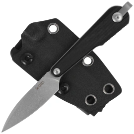 Kubey YAG SP Knife Black G10, Beadblasted 14C28N by Ostap Hel (KU452A)