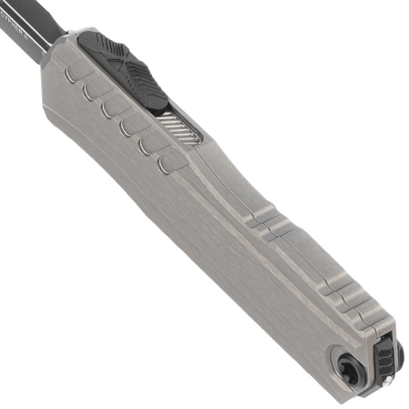 Nóż automatyczny OTF Microtech Cypher II D/E Natural Clear Aluminium, Black M390MK by Deryk Munroe i Tony Marfione (1242-1NC)