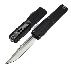 Microtech Ultratech Gen III EX-ZBP Interceptor Signature OTF Knife Black Aluminium, Stonewashed M390MK by Tony Marfione (1117EX-10S)