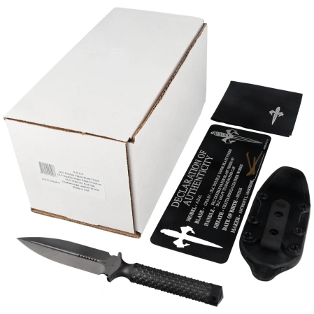 Microtech A.D.O. Mini D/E Marfione Custom Knife DLC Double Vapor Blast, DLC Double Vapor Blast CPM 3V by Tony Marfione (115-DLCVB-MCK)