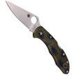 Spyderco Delica 4 FRN Zome Green, Plain VG-10 (C11ZFPGR)