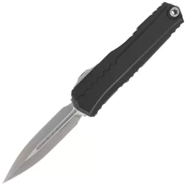 Microtech Cypher II D/E OTF Knife Black Aluminum, Apocalyptic M390MK by Deryk Munroe and Tony Marfione (1242-10AP)