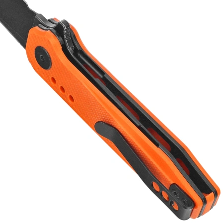 Bestech Syntax Orange G10, Black Stonewashed 14C28N by Todd Knife and Tool (BG40C)