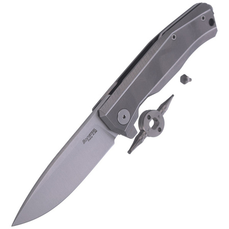 LionSteel Myto Knife Grey Titanium, Satin M390 by Molletta (MT01 GY)