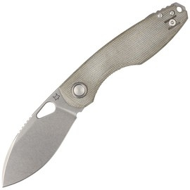 FOX Chilin OD Green Canvas Micarta, Stonewashed M398 by Jesper Voxnæs (FX-530 MOD)