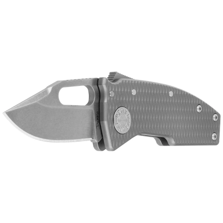 Demko Nano-Shark CP Milled Titanium, Stonewashed CPM 20CV by Andrew Demko (NANO-20CV-Milled TI-CP)