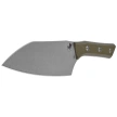 Microtech Santoku 6" Kitchen Knife OD Green G10, Stonewashed M390MK (3200-10OD)