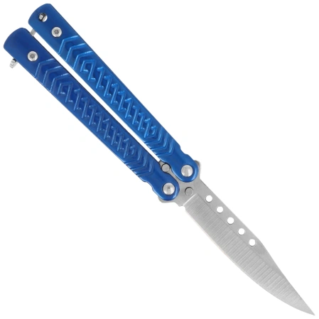 Nóż składany motylek Martinez Albainox Balisong Blue Steel, Satin 3Cr13Mov (02227)