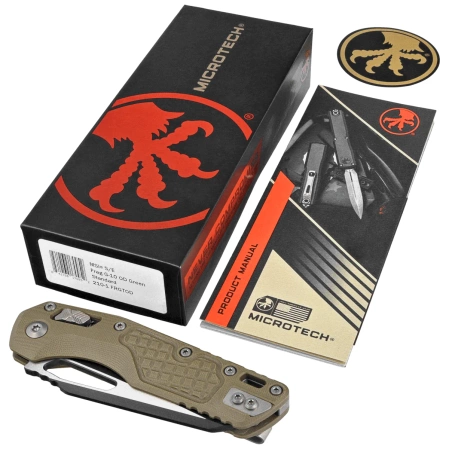 Nóż składany Microtech MSI S/E OD Green Frag G10, Black M390MK by Tony Marfione (210-1FRGTOD)