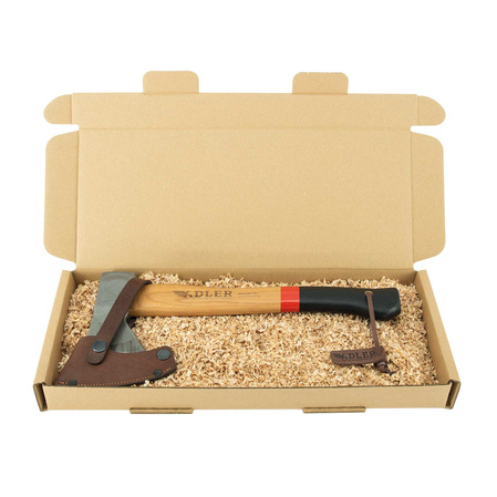 Adler Rheinland Hatchet Red/Black Hickory Wood, C60 Carbon Steel (201.0H060A011)